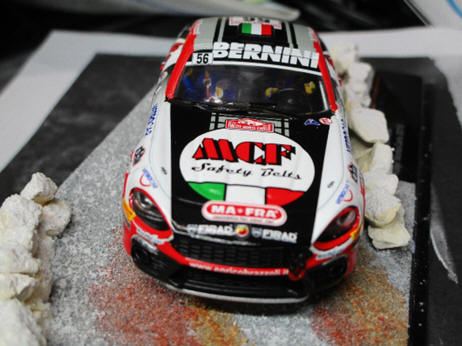 Abarth 124 RGT at some snowy corner of Monte Carlo Rally 2019