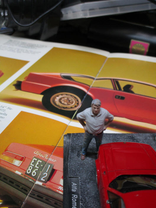 Diorama of Alfa Romeo Junior Zagato 1600