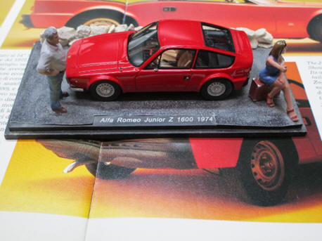 Diorama of Alfa Romeo Junior Zagato 1600